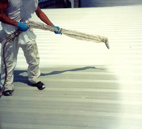 Spraying Roof Coating
