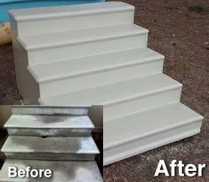Concrete Steps Repaired Resurfaced